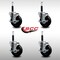 Service Caster 4'' SS Soft Rubber Swivel 3/4'' Expanding Stem Caster Set with Brake, 4PK SCC-SSEX20S414-SRS-TLB-34-4 - alternate 3